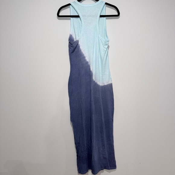 SUNDRY Tie Dye Maxi Tank Dress Blue Aqua Ombre Racerback Cotton Blend Size 1 NEW - Picture 7 of 7